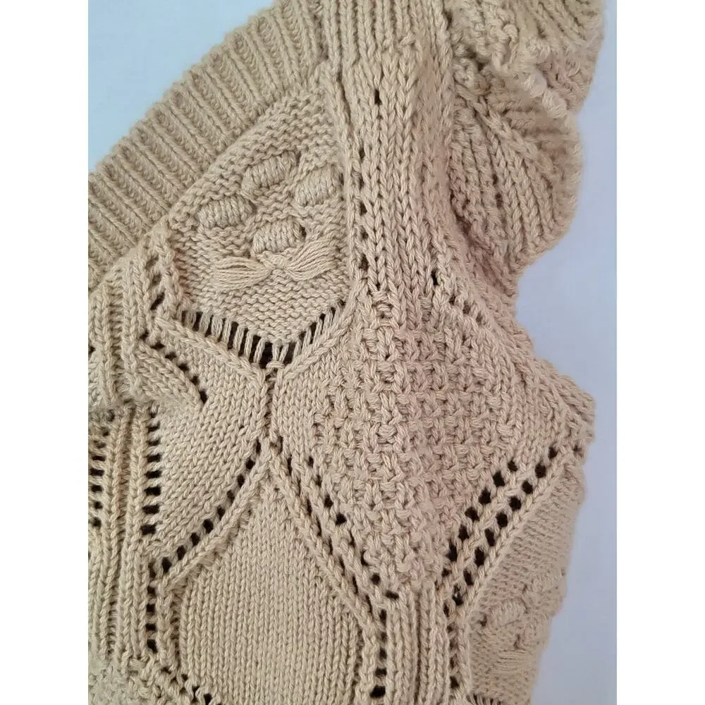NWT Chelsea & Violet Boho Hippie Festival Crochet Ruffle Tank Top Women's Small - Picture 7 of 13
